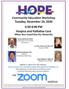 Community Education Workshop @ ZOOM