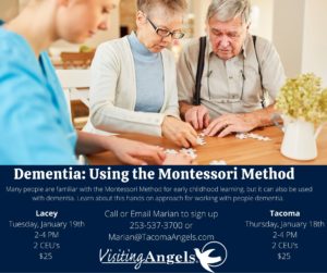 Dementia & The Montessori Method @ Visiting Angels Tacoma