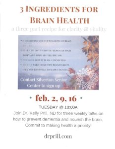 3 Ingredients for Brain Health @ ZOOM