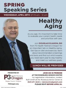 April Provider Talk from P3 Health Partners - Healthy Aging @ Roseburg Senior Center