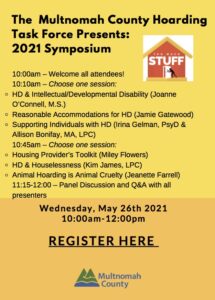The Multnomah County HoardingTask Force Presents: 2021 Symposium @ ZOOM
