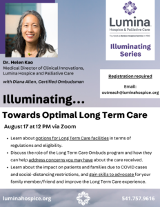 Illuminating: Towards Optimal Long Term Care @ Zoom