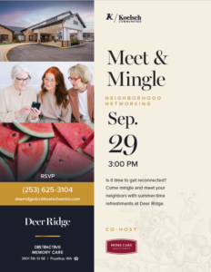 Meet and Mingle! @ Deer Ridge Memory Care Community